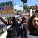 Protestors at the Pickford rally in West Hollywood