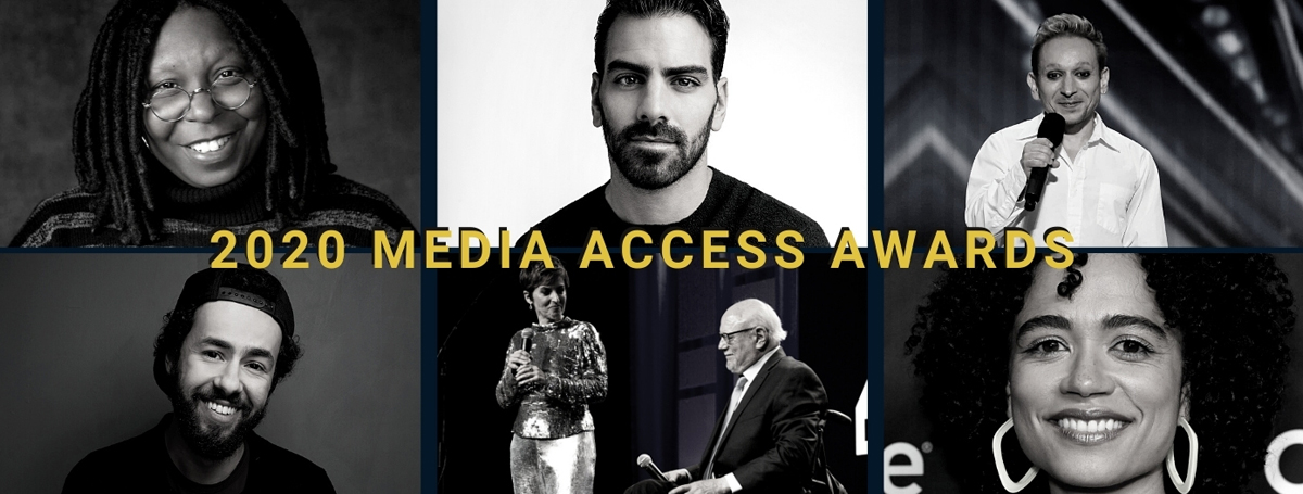 Title: Virtual Media Access Awards Image - Description: You are invited to the Media Access Awards presented by Easterseals. Celebrating the accurate portrayal and employment of people with disabilities in all media. Date: November 19, 2020. Streaming live at 6pm PST 9pm EST at mediaaccessawards2020.com. Hosted by Nyle DiMarco with special appearances by Selma Blair, Whoopi Goldberg, Joshua Jackson, Jimmy Kimmel, Jane Lynch, Howie Mandel, Andy Samberg and Gabourey Sidibe.
